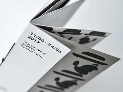 Gaitis memorial exhibition art design envelope flyer folder gaitis invitation minimal print typography