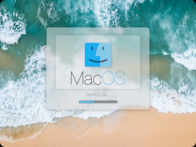 Mac OS 7 Big Sur apple glass loading bar macintosh macos redesign simple ui