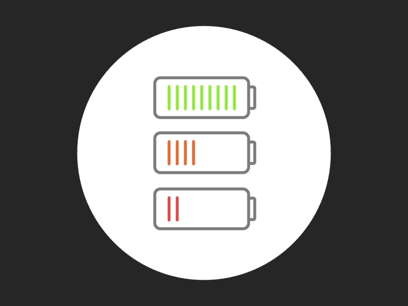 Batteries animation charging electricity icon minimal power