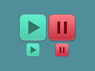 Play/Pause button icon media music pause play