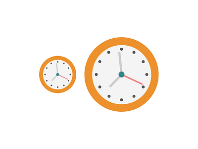 Clock clock flat hour icon minutes time