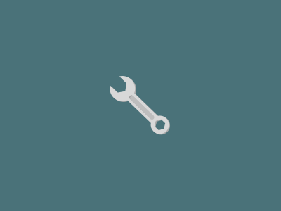 Wrench flat handy hardware icon simple tool