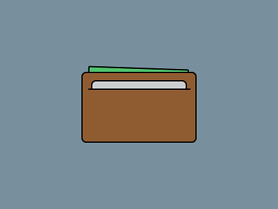 Wallet all about the washingtons card cash credit debit icon leather money simple wallet