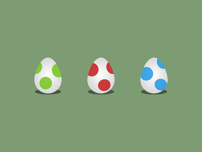 Yoshi Eggs eggs flat fun gaming goofy icon mario polkadots