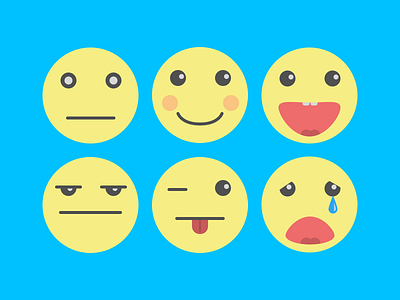 Emoji emotions faces flat happy icon sad teasing unimpressed