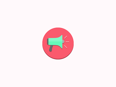 Megaphone amplify announcement attention flat icon notify speech talk