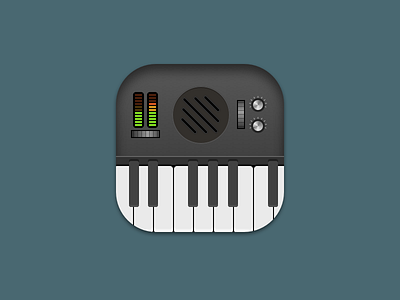 Keyboard digital electronic icon instrument music piano