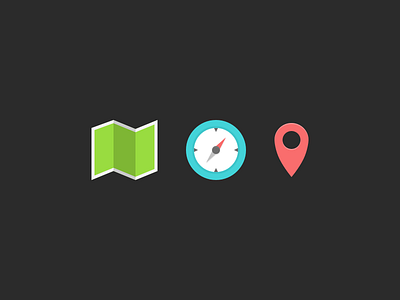 Navigation compass directions find your way flat icon location map