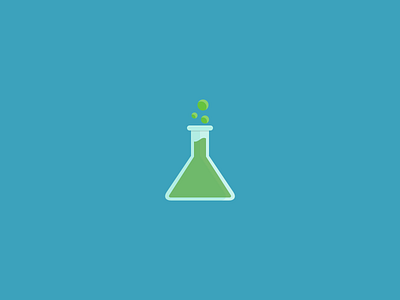 It's Science beaker chemicals chemistry experiment icon its green