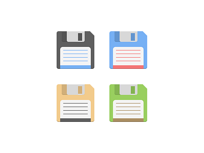 Floppy Disks colors icon old school retro sneakernet storage