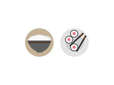 Rice & Sushi fish food grain icon japanese yummy