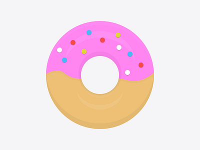 Donut food icon junk food omnomnom pastry treat yummy