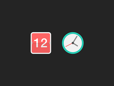 Date & Time calendar clock date flat icon simple time