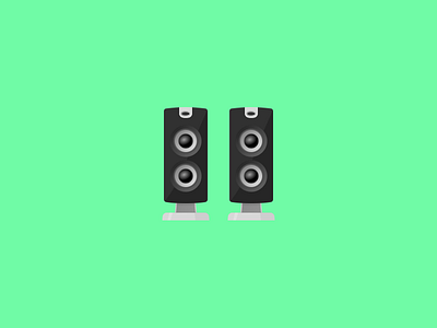 Speakers audio icon music sound up to 11