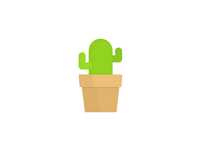 Little Cactus cactus cute desert flat icon plant potted simple tiny