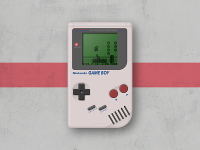 GameBoy classics depth gaming icon illustration nintendo vector