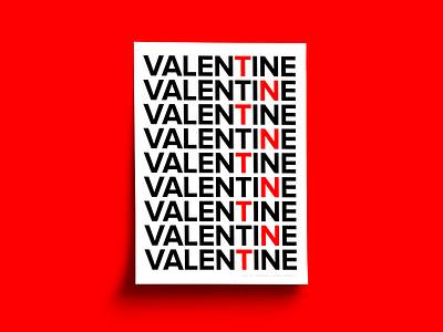 TNT art black clean design font graphic design poster collection poster series posters red sans serif simple strong tnt typography typography art valentine valentines valentines day white