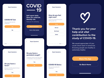 COVID-19 Symptom Tracker App UI