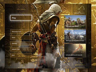 Assassin's Creed Origins Menu UI