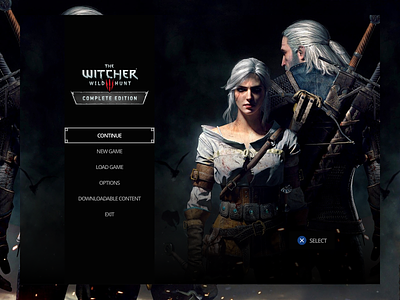 The Witcher 3: Wild Hunt Menu UI