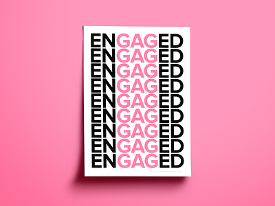 Gag black clean design engaged font gag graphic design pink poster poster collection poster design poster series posters print print design sans serif simple type typography white