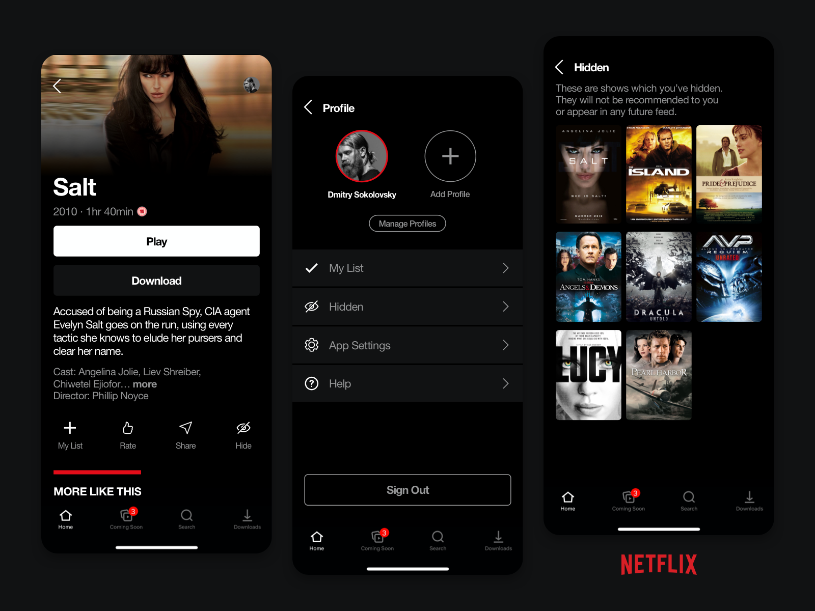 Netflix - Hide Feature Concept by David TJ Powell on Dribbble