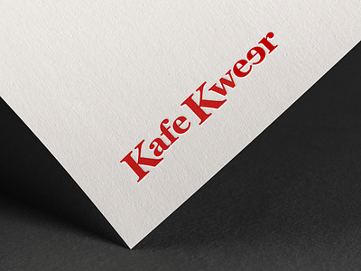 Kafe Kweer brand design branding cafe edinburgh flyer graphic design identity leaflet logo logo design logos logotype menu menu design print rebrand red serif simple white