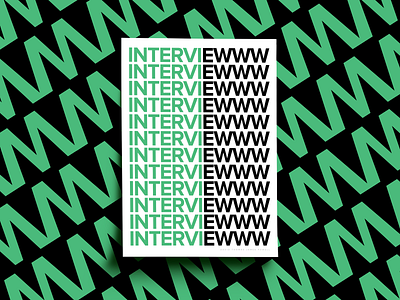 Ewww black clean designer ew ewww graphic design green interview interviews poster poster collection poster design poster series posters print print design simple type art typography white