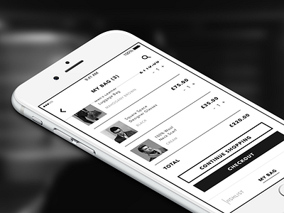 Fashion App - My Bag UI app app design basket fashion iphone sketch store ui ui design user interface ux ux design
