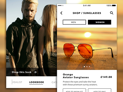 Fashion App - Lookbook UI app app design clothing fashion iphone sketch store ui ui design user interface ux ux design