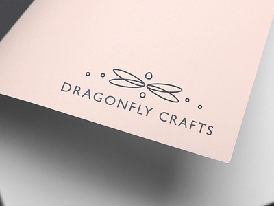 Dragonfly Crafts Print clean craft dragonfly geometry icon identity logo minimal simple symbol symmetry vector