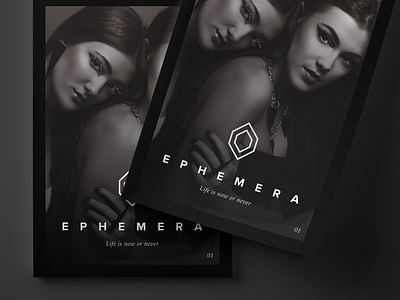 Ephemera Issue 01 black brand cover front cover jewel jewellery logo magazine print print design simple type