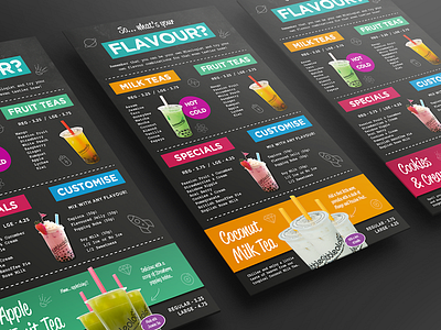 Bubbleology Menus brand bubble colour digital digital design drink drinks menu menu tea ui ui design vector