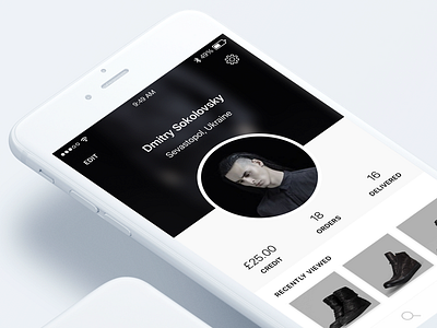 WMW - Profile Concept app black boots clean fashion footwear profile simple ui ui design ux white