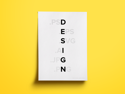 Design black black and white bold clean design monochrome poster sans serif simple type typography yellow