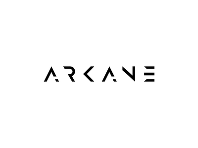 Arcane black black and white design logo logotype monochrome sans serif simple type typography white