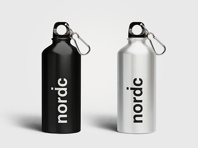 Nordic Flask black black and white design logo logotype monochrome sans serif simple type typography white