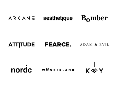 Logofolio 02 brand clean design icon identity logo logotype simple symbol symmetry typography vector