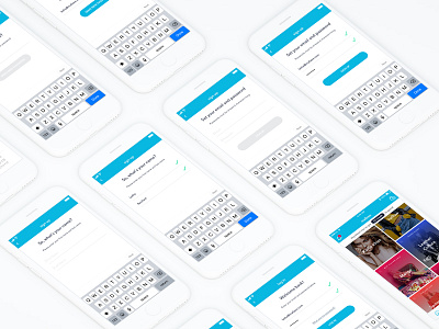 Mallzee - Onboarding app blue clean design ecommerce login onboarding signup simple ui ux white