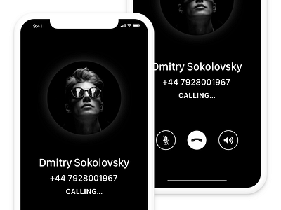 Call black bold call chat clean design iphone x message monochrome ui ux white