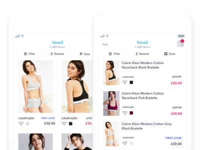 Mallzee - New Filters app clean design ecommerce fashion filter iphone shop simple sort ui white