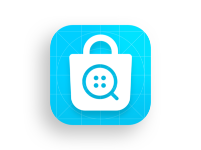 Mallzee - New App Icon app bag blue brand clean design icon identity ios logo simple vector