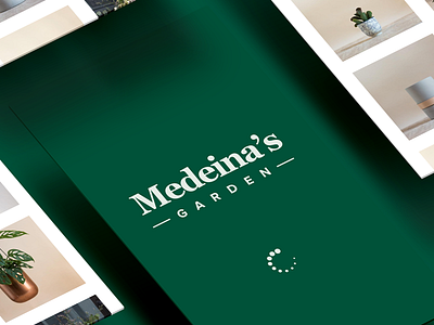 Medeina's Garden concept design garden green logo logotype plant serif shop type typography ui