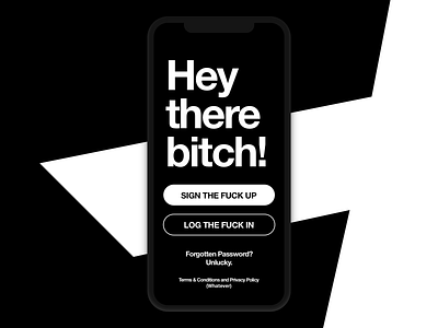 Honest Sign Up app app design black clean design minimal monochrome sans serif simple type typography ui ui design ux white
