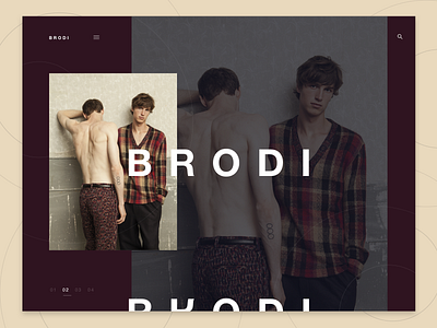 Brodi Concept bold clean daily ui design editorial fashion graphic design minimal monochrome sans serif simple type typography ui ui design ux ux design web design website white