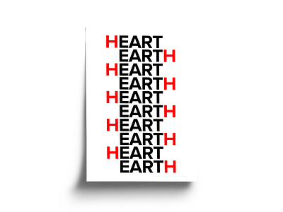 H black design earth graphic design heart poster poster a day poster collection poster design poster series posters red sans serif simple type type art typography white wordplay words