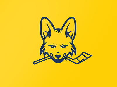 Little jackal ice hockey logo