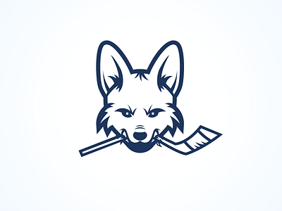 Little jackal ice hockey logo