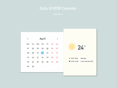 Calendar daily ui