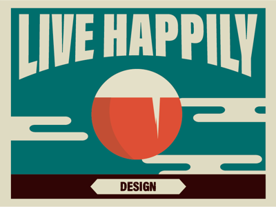 LIVE HAPPILY illustration